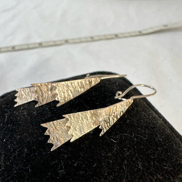 Vintage 80’s artisan Turkish silver earrings - Picture 3 of 10